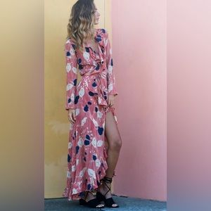 POSSE Ophelia Long Sleeved Wrap Dress